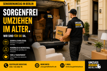 Seniorenumzug in Berlin mit Umzugshelfern und 50 € Rabatt bei Neubuchung ab 500 €.