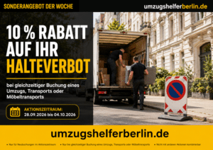 Umzugshelfer Berlin Sonderangebot: 10 Prozent Rabatt auf Halteverbot