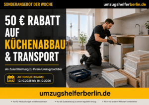 Umzugshelfer Berlin Sonderangebot: 50 Euro Rabatt auf Küchenabbau und Transport